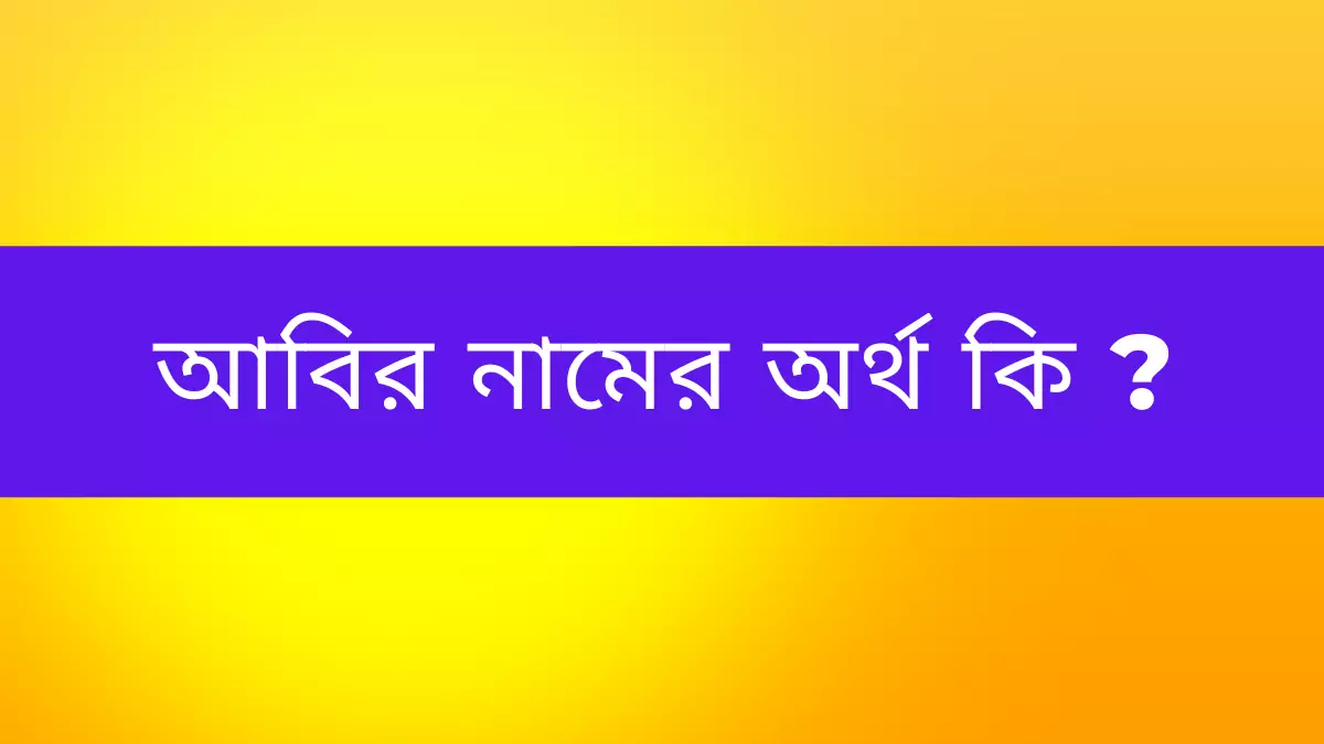 আবির নামের অর্থ কি
